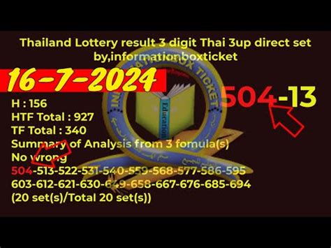 3 digit thai lottery result